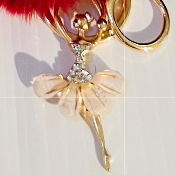 Ballerina Pom-Pom Bag Charm/Key Chain Assorted Colors New - Picture 3 of 3